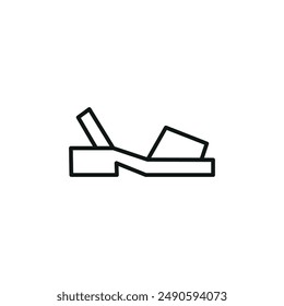 Women sandal icon. Simple women sandal icon for social media, app, and web design. Vector illustration.