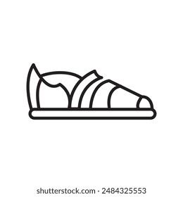 Women sandals line icon. simple flat black illustration for web and app on white background..eps