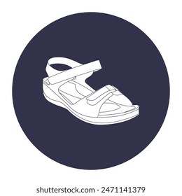 Women sandals vector illustration symbol design