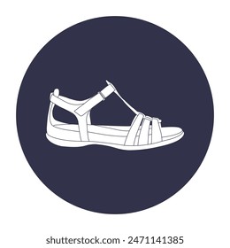 Women sandals vector illustration symbol design