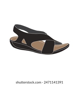 Women sandals vector illustration symbol design