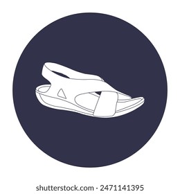 Women sandals vector illustration symbol design