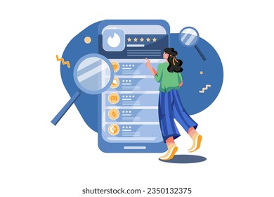 Frauen, die eine App-Nutzung auswählen