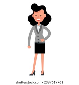 women set pose in gray suits clothes