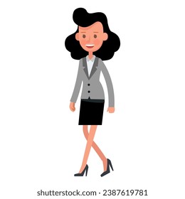 women set pose in gray suits vector