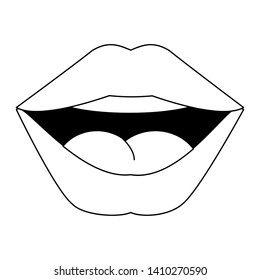 Women Sexy Lips Cartoon Isolated Vector Stock Vector (Royalty Free ...