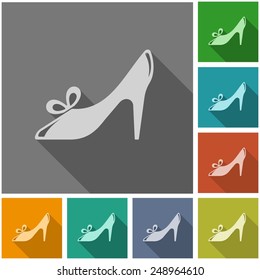 Women shoe flat icon