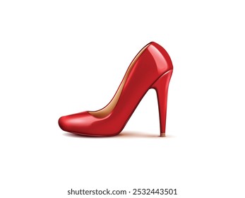 sapato feminino com salto alto. Realista vermelho brilhante mulheres sapato vetor ilustração com salto alto
Ilustração de vetor de sapato feminino de salto alto vermelho. Design de salto alto brilhante e realista. Perfeito para moda