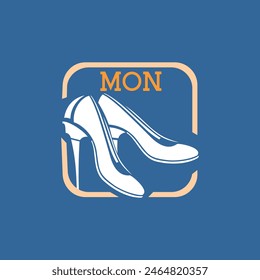 Women shoe high heels beauty logo ilustrations