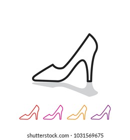 women shoe, icon vector