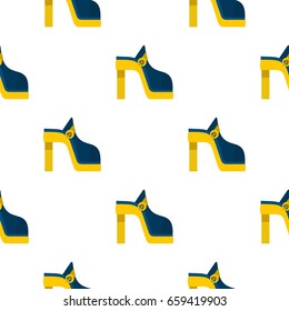 Women shoe pattern seamless flat style for web vector illustration