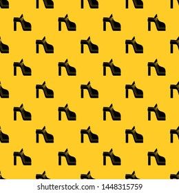 Women shoe pattern seamless vector repeat geometric yellow for any design