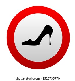 women shoe sign. vector icon