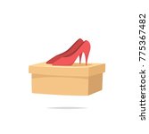 Women shoes with box vector