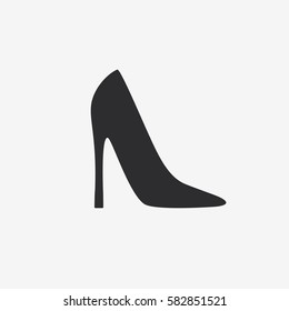Women shoes classical form. Vector icon.
