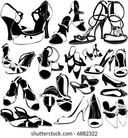 women shoes detail vector