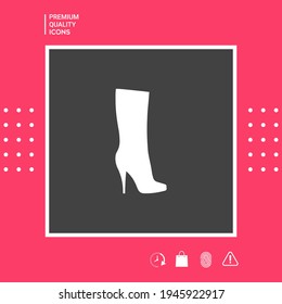 Women shoes icon, the modern silhouette.