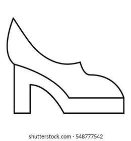 Women shoes icon. Outline illustration of women shoes vector icon for web