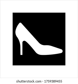 Women Shoes Icon Vector Art Illustration