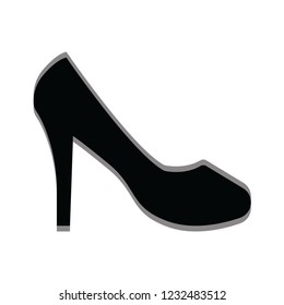 women shoes icon for web and print 