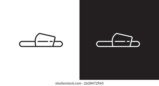 Women shoes line icon. Sandal shoes vector illustration icon. Fashion icon with editable stroke on black and transparent background. Fashion icon.