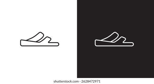 Women shoes line icon. Sandal shoes vector illustration icon. Fashion icon with editable stroke on black and transparent background. Fashion icon.