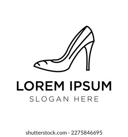 women shoes logo vector illustration isolated white background