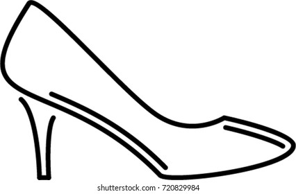 Women Shoes Outline Icon Stock Vector (Royalty Free) 720829984 ...