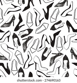 women shoes seamless pattern
