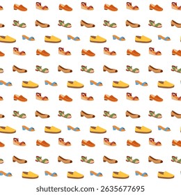 Mulheres sapatos padrão sem costura. Plano de fundo da loja de sapatos.