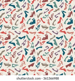 women shoes seamless pattern. vector illustration - eps 8