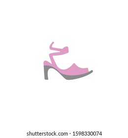 women shoes simple clip art vector illustration