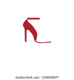 women shoes simple clip art vector illustration