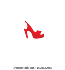 women shoes simple clip art vector illustration