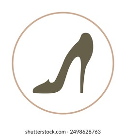 Women shoes surprising trendy icon lovely abstract vector illustration artwork colorful design
