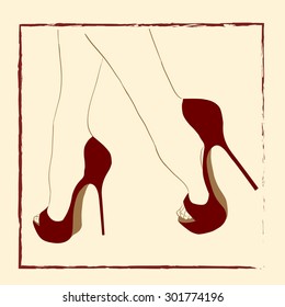 women shoes vector