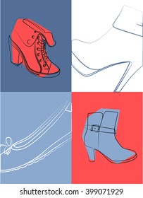 Women Shoes. Vector Illustration