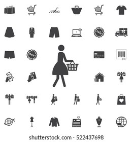 Women Shopping icon. Universal Shop set of icons for web and mobile