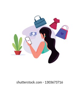 women shopping online transaction with smartphones