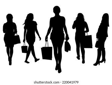 Women Shopping Silhouette