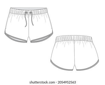 Women Short vector clothing templates