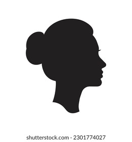 women side face silhouette vector