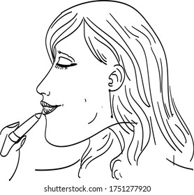 Continuous One Line Drawing Woman Face Stock Vector (Royalty Free ...