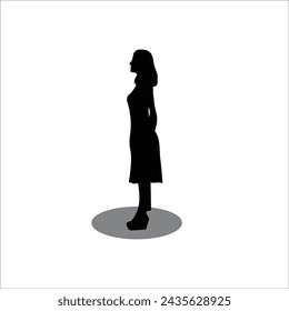 Women silhouette stock vector illustration