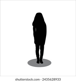 Women silhouette stock vector illustration