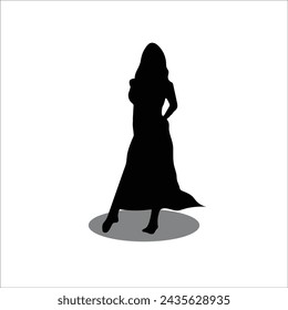 Women silhouette stock vector illustration