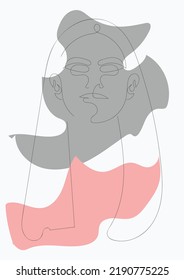 Women Silhouettes Line Art, Hand drawn abstract feminine print