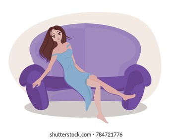 women sitting on the couch