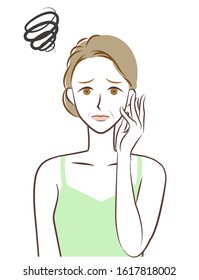 Women Skin worries
Laugh line
illustration