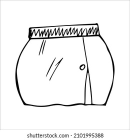 Women skirt hand drawn in doodle style